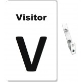 Custom Printed PVC Visitor Badges + Strap Clips - 10 pack